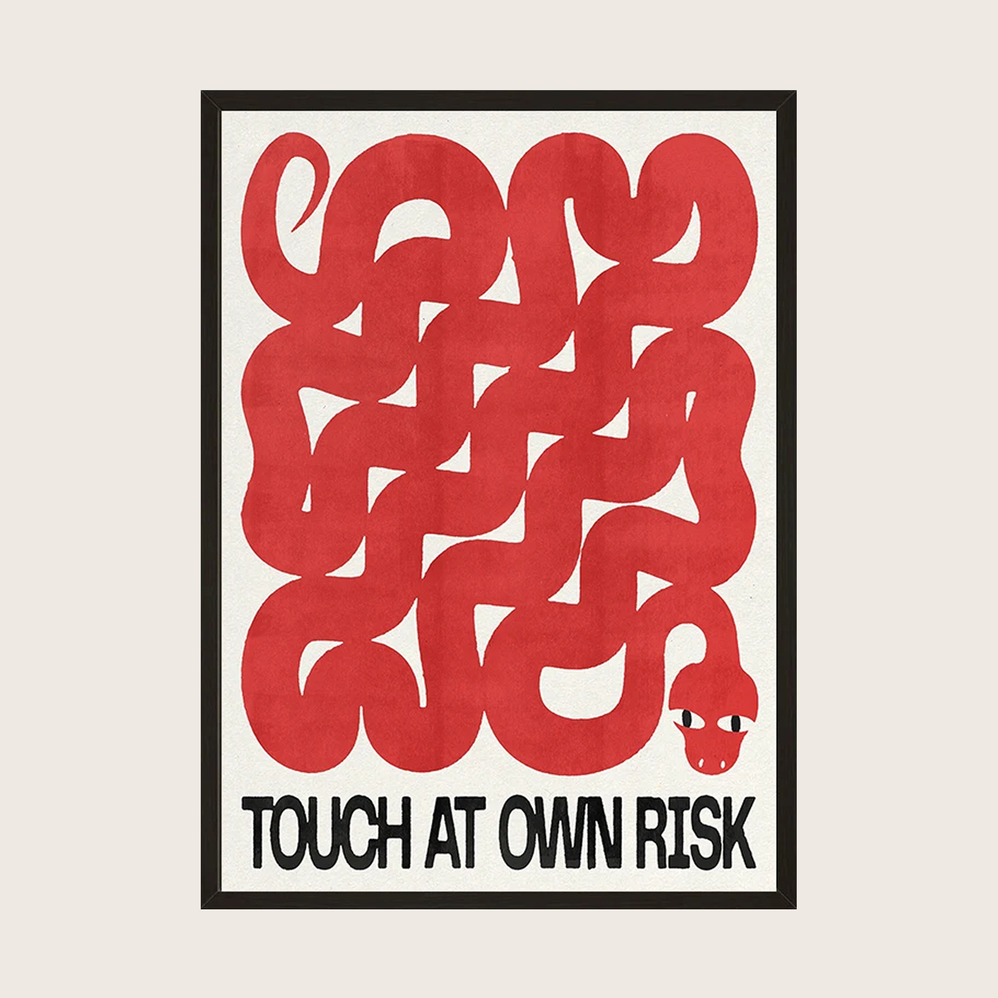 TOUCH AT OWN RISK POSTER