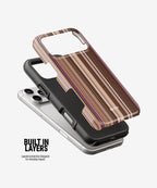 brown vertical striped iPhone case – photo 3