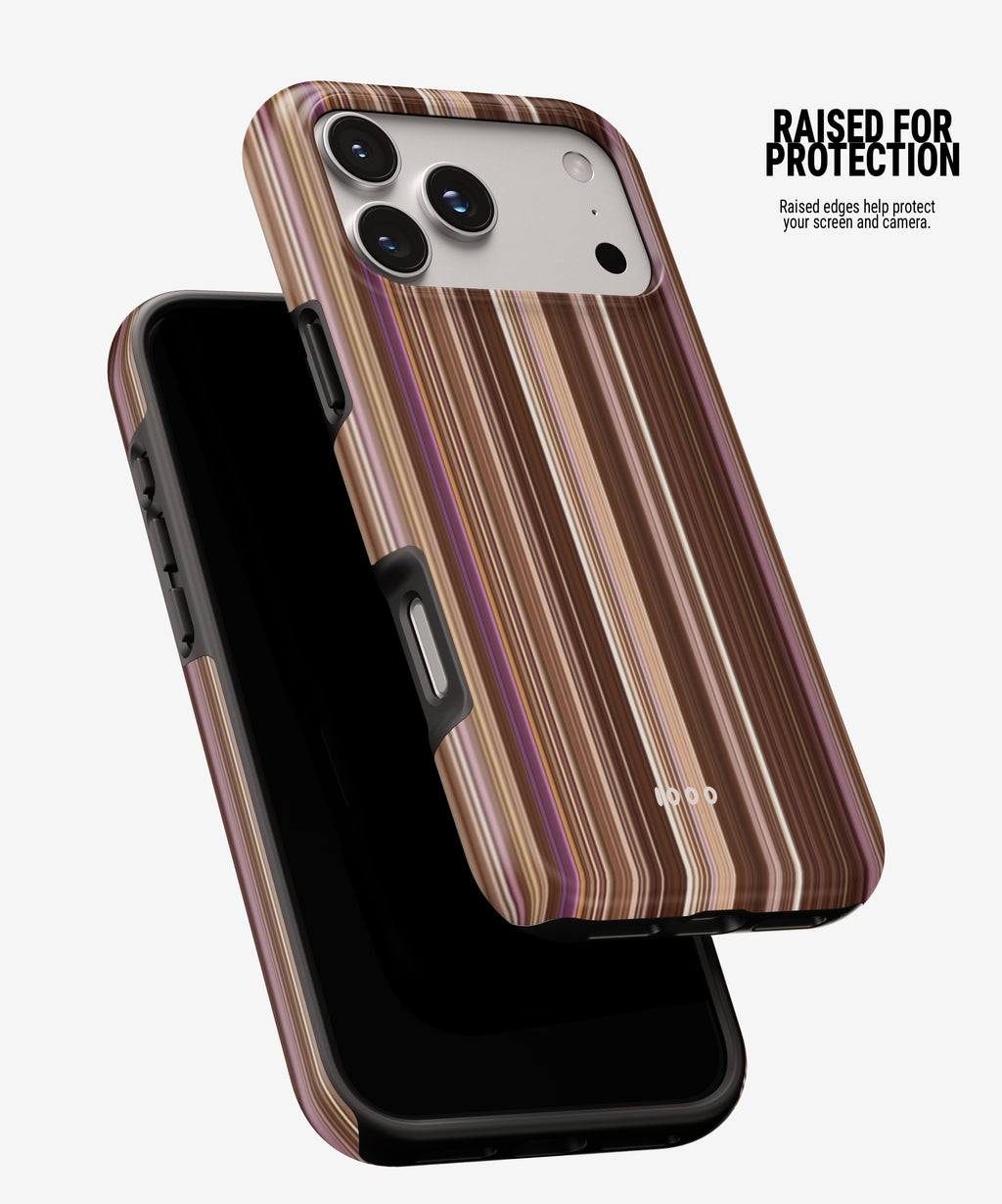 brown vertical striped iPhone case – photo 2