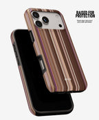 brown vertical striped iPhone case – photo 2