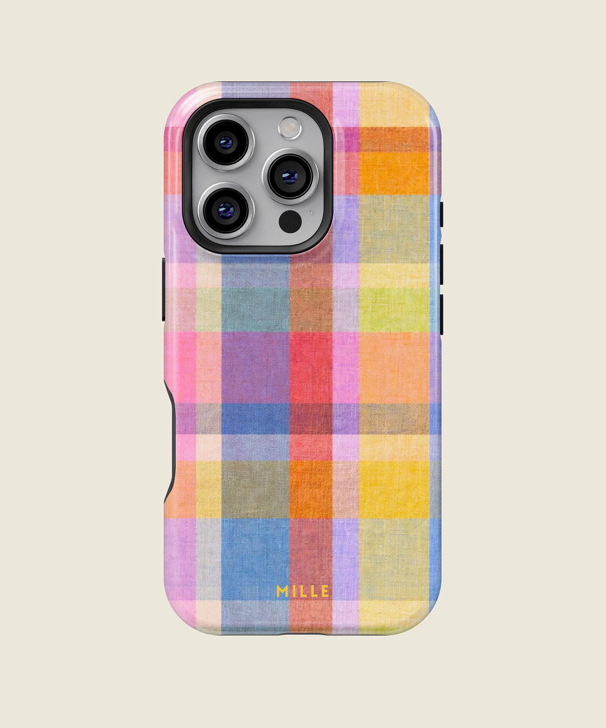 pastel plaid iPhone case, iPhone 16 Pro