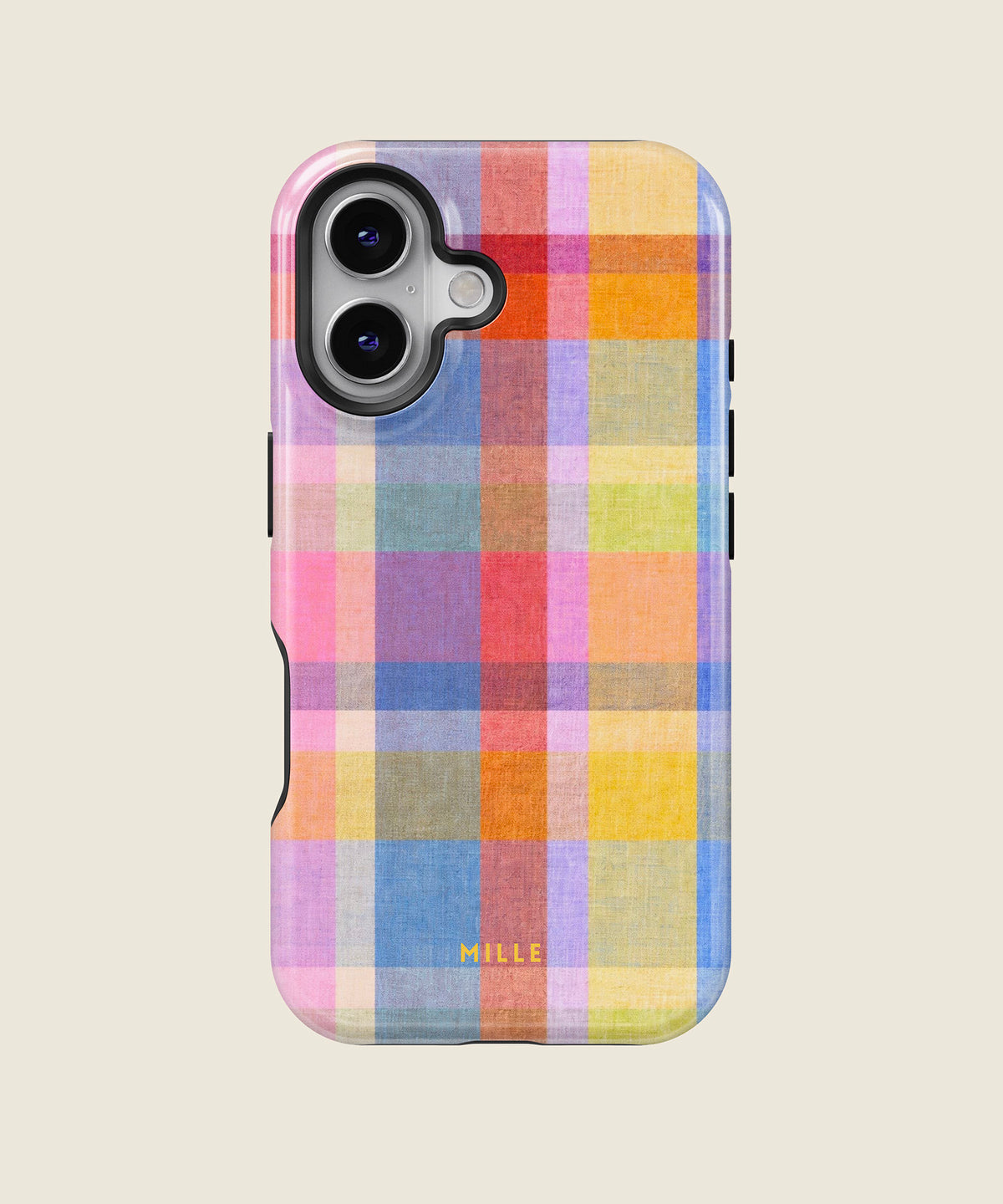 pastel plaid iPhone case, iPhone 16