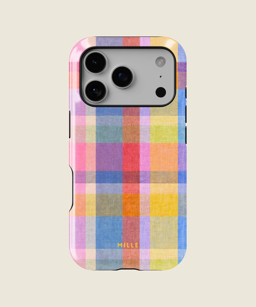 pastel plaid iPhone case, iPhone 17 Pro