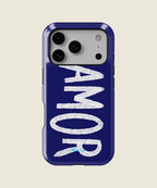 navy blue AMOR iPhone case, iPhone 17 Pro