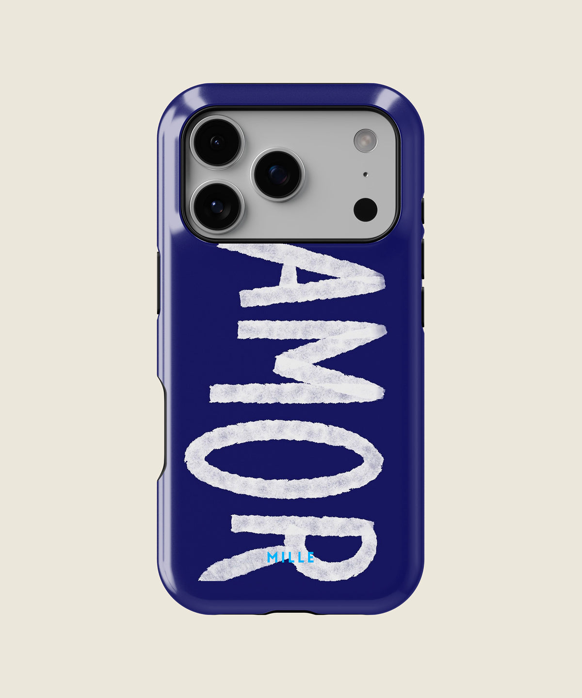 navy blue AMOR iPhone case, iPhone 17 Pro