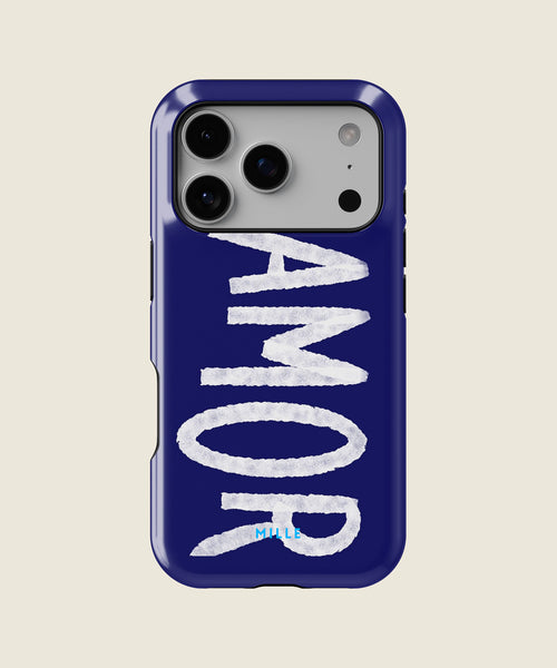 navy blue AMOR iPhone case, iPhone 17 Pro