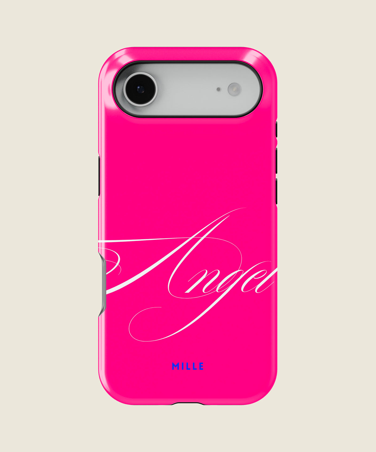 hot pink Angel script iPhone case, iPhone Air
