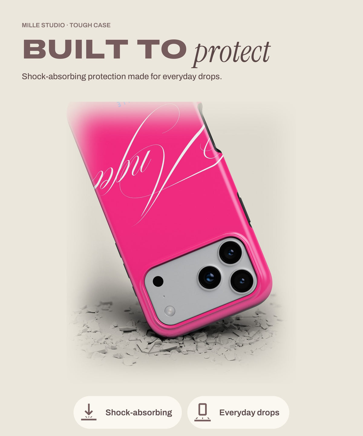 Angel tough iPhone case, shock-absorbing protection