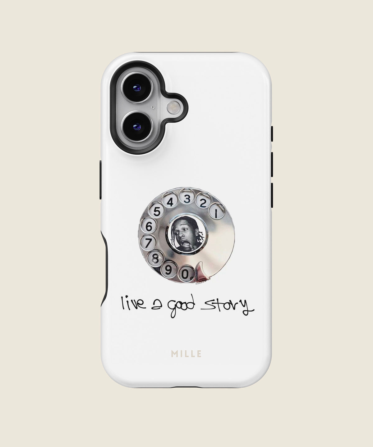 white retro rotary phone iPhone case, iPhone 16