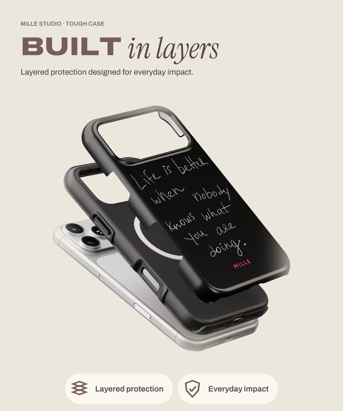 Better Life tough iPhone case, layered protection