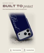 Blessed tough iPhone case, shock-absorbing protection