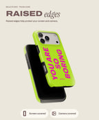 Boring tough iPhone case, raised edges for screen and camera