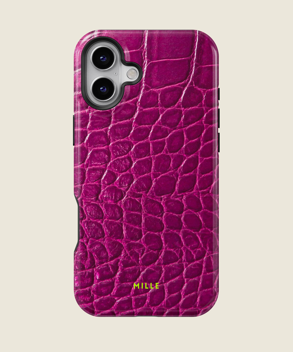 burgundy croc print iPhone case, iPhone 16 Plus