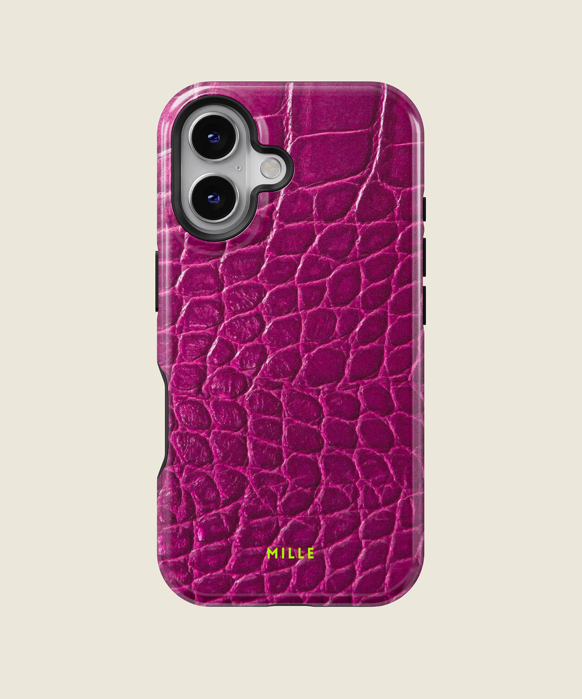 burgundy croc print iPhone case, iPhone 16