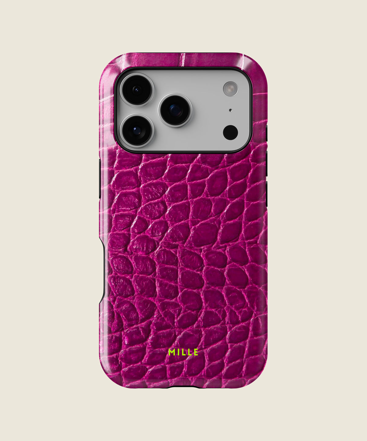 burgundy croc print iPhone case, iPhone 17 Pro
