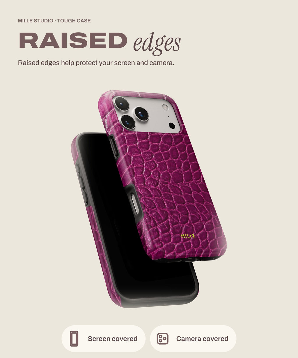 Carie tough iPhone case, raised edges for screen and camera
