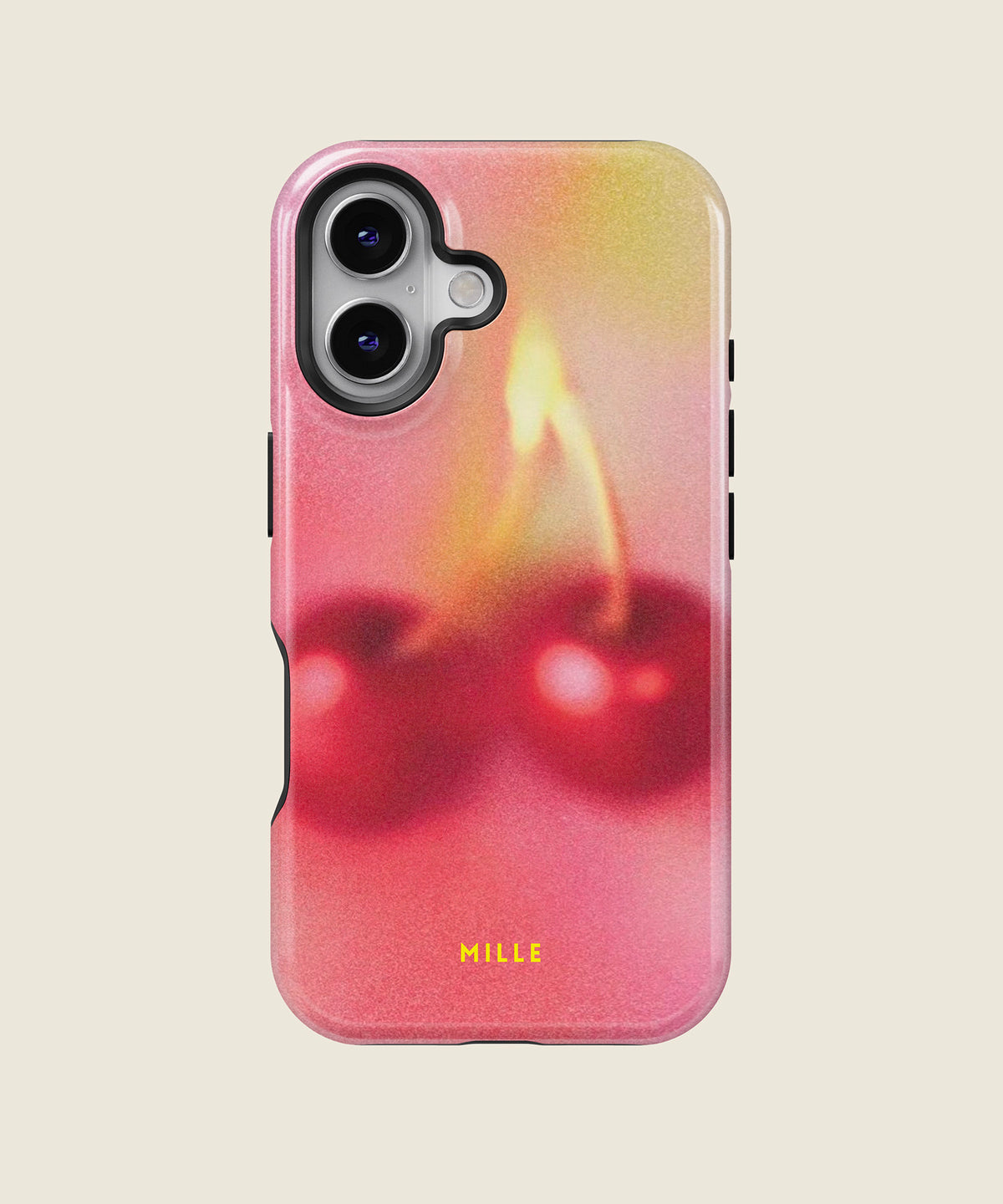 pink cherry iPhone case, iPhone 16