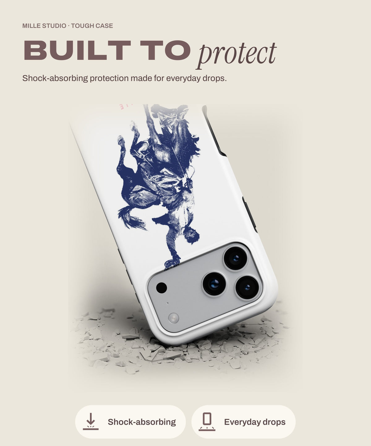 Cowboy tough iPhone case, shock-absorbing protection