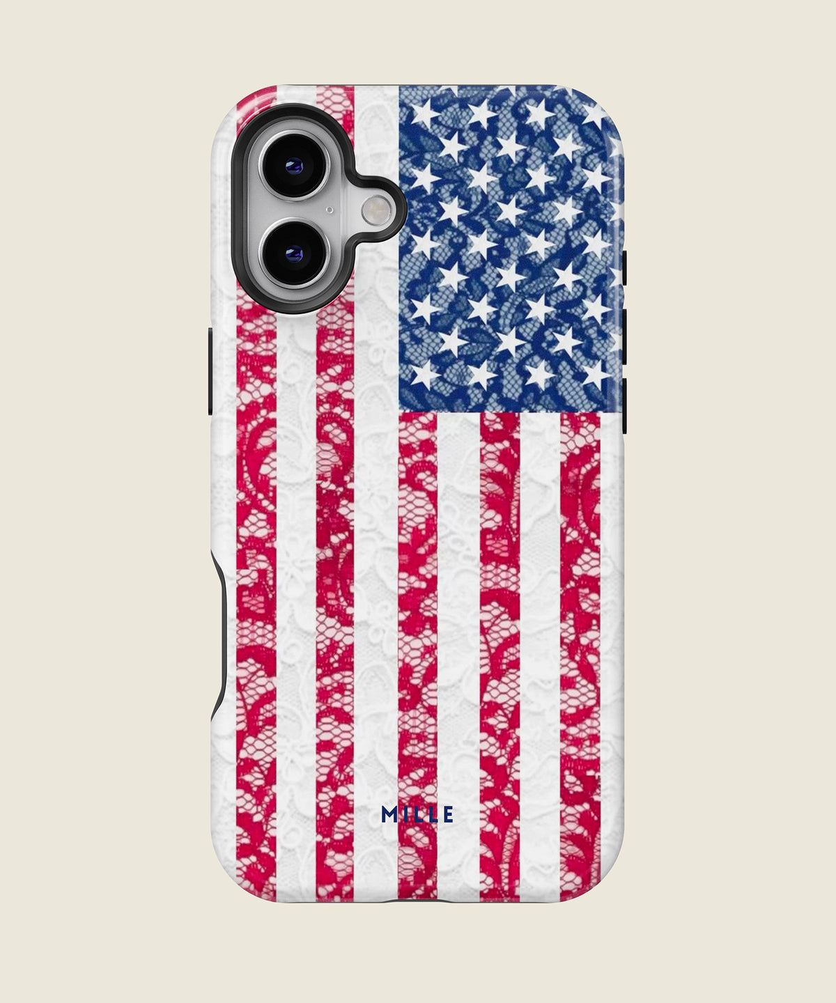American flag lace iPhone case, iPhone 16 Plus