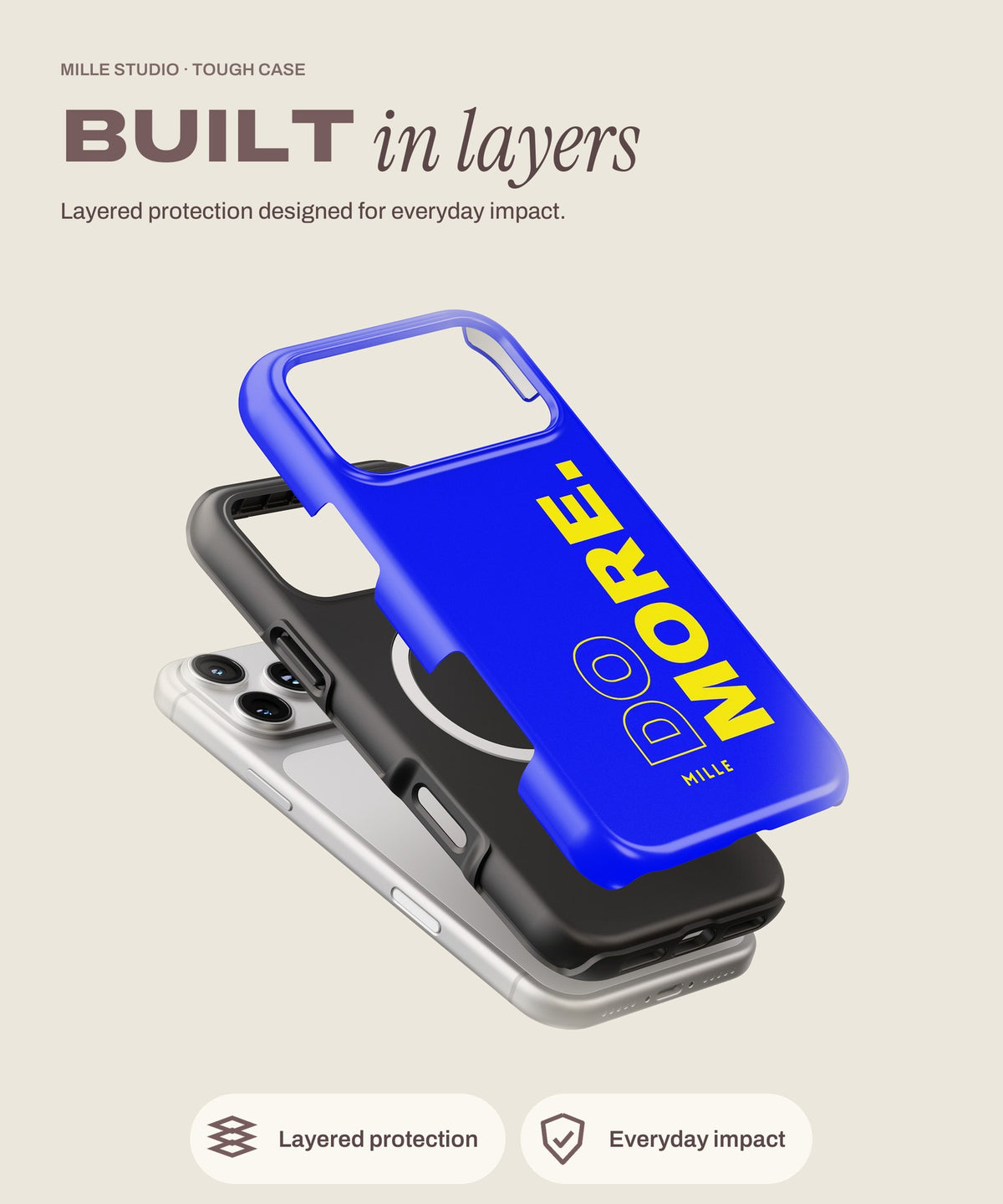 Do More tough iPhone case, layered protection