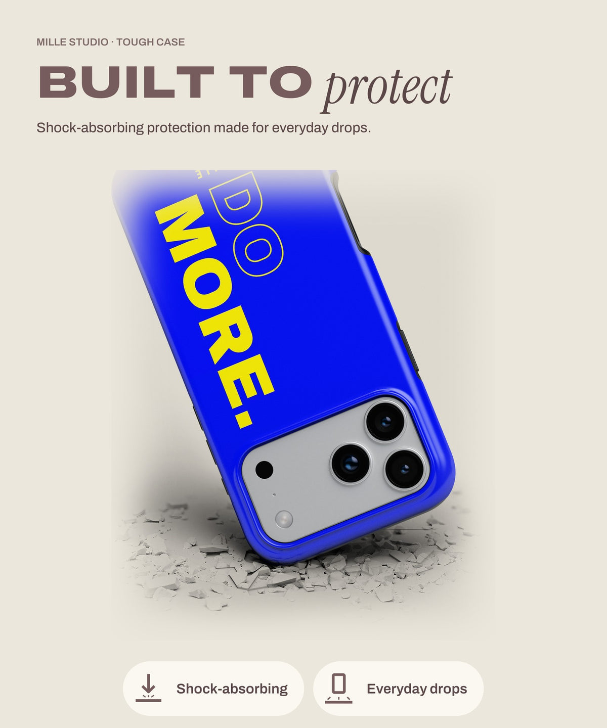 Do More tough iPhone case, shock-absorbing protection