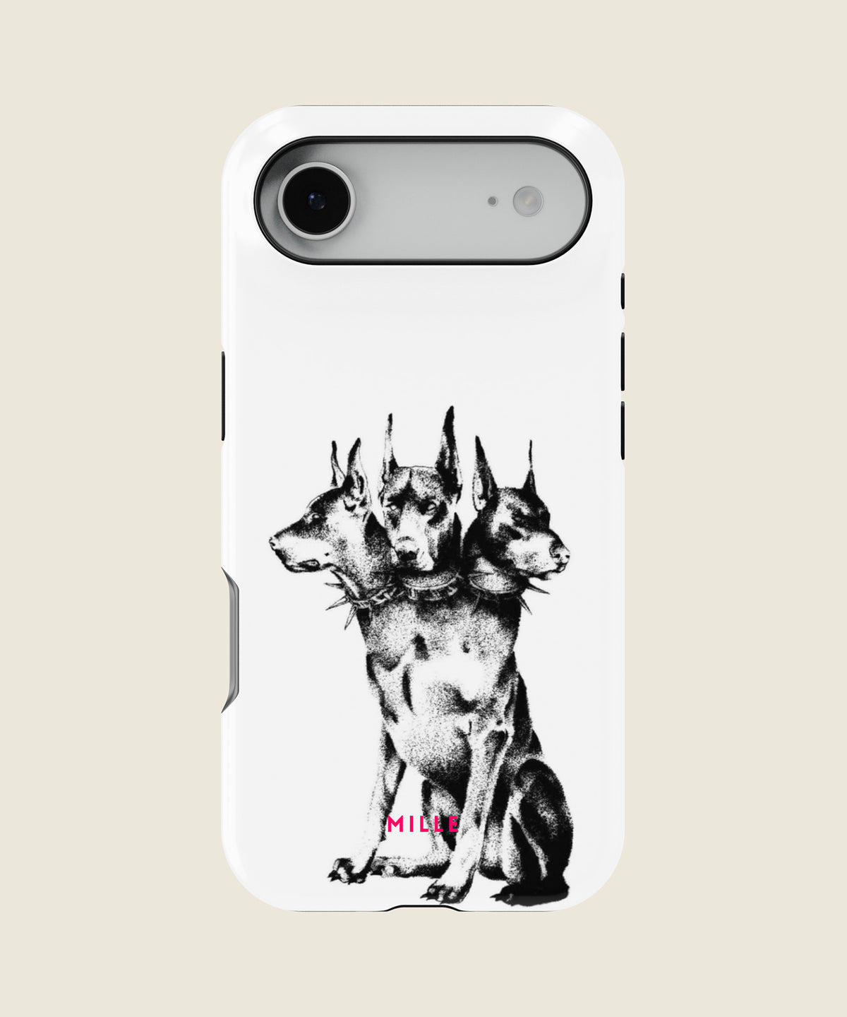 black and white dog illustration iPhone case, iPhone Air
