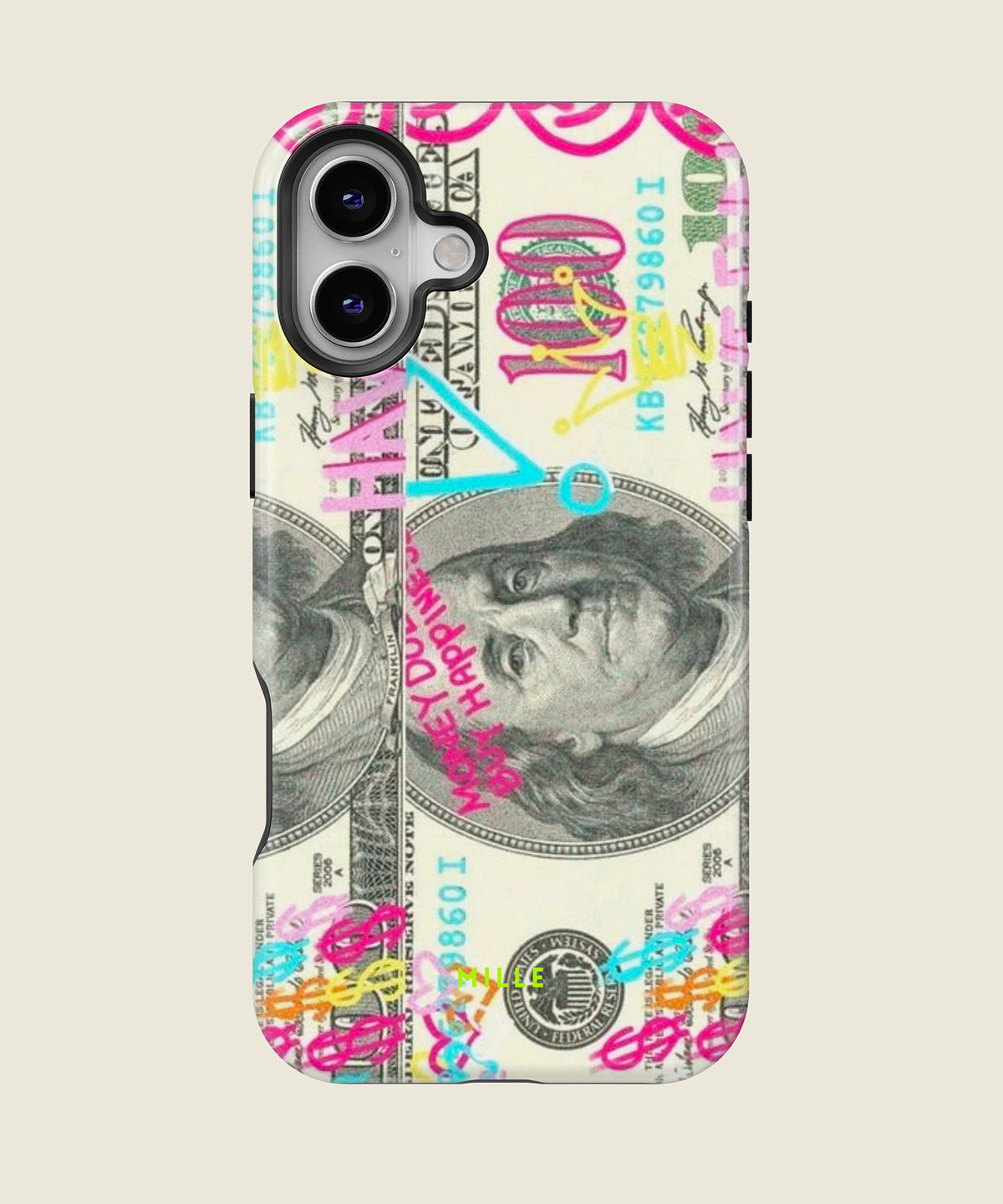 dollar bill money print iPhone case, iPhone 16 Plus