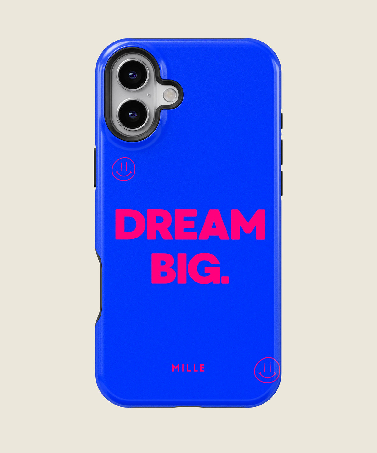 cobalt blue Dream Big iPhone case, iPhone 16 Plus