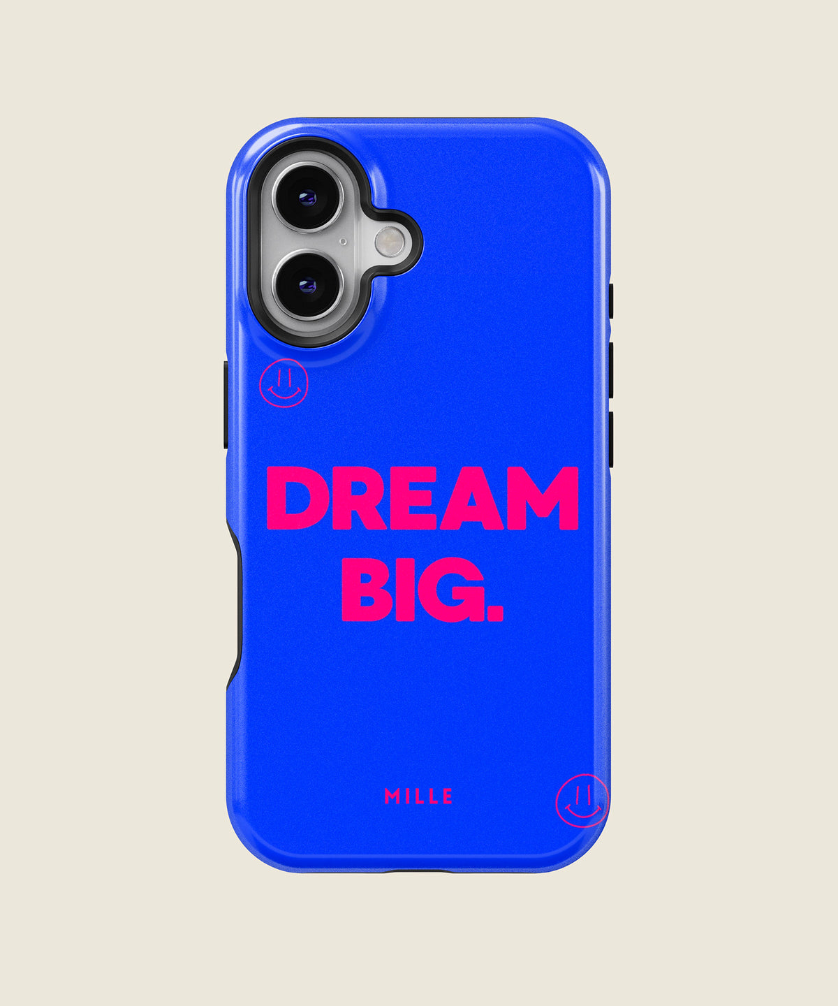 cobalt blue Dream Big iPhone case, iPhone 16