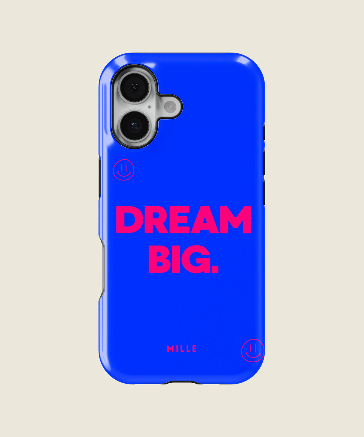 cobalt blue Dream Big iPhone case, iPhone 17