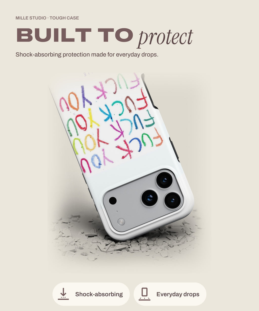 F*ck You tough iPhone case, shock-absorbing protection