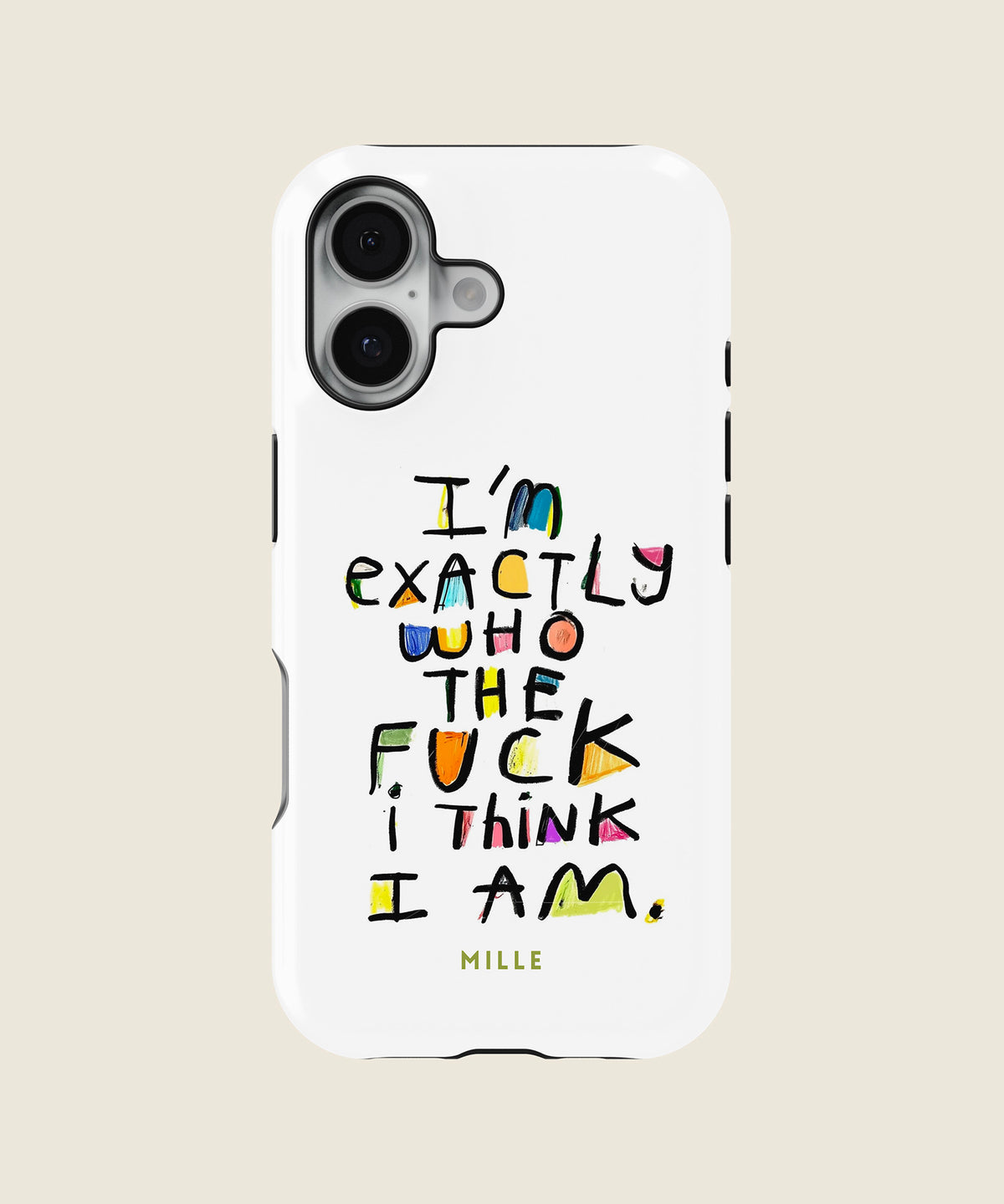 white handwritten quote iPhone case, iPhone 17