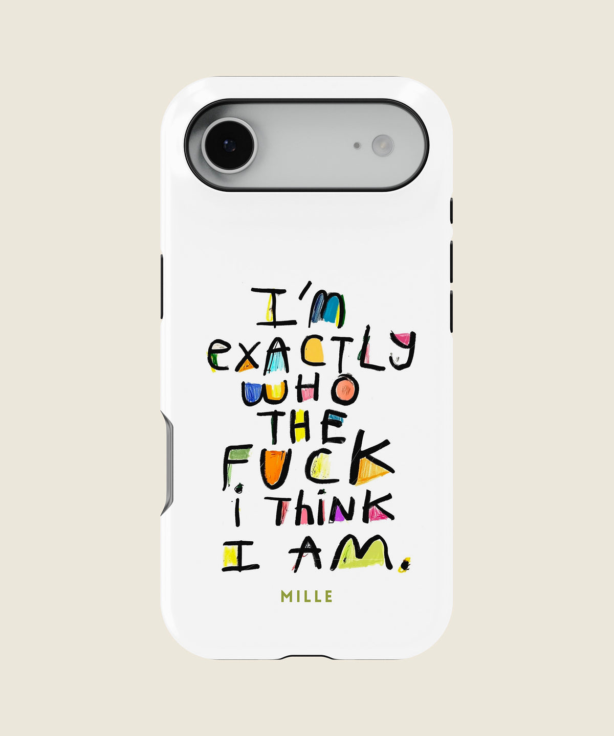 white handwritten quote iPhone case, iPhone Air