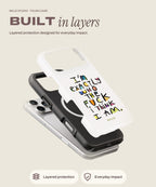 I Am tough iPhone case, layered protection