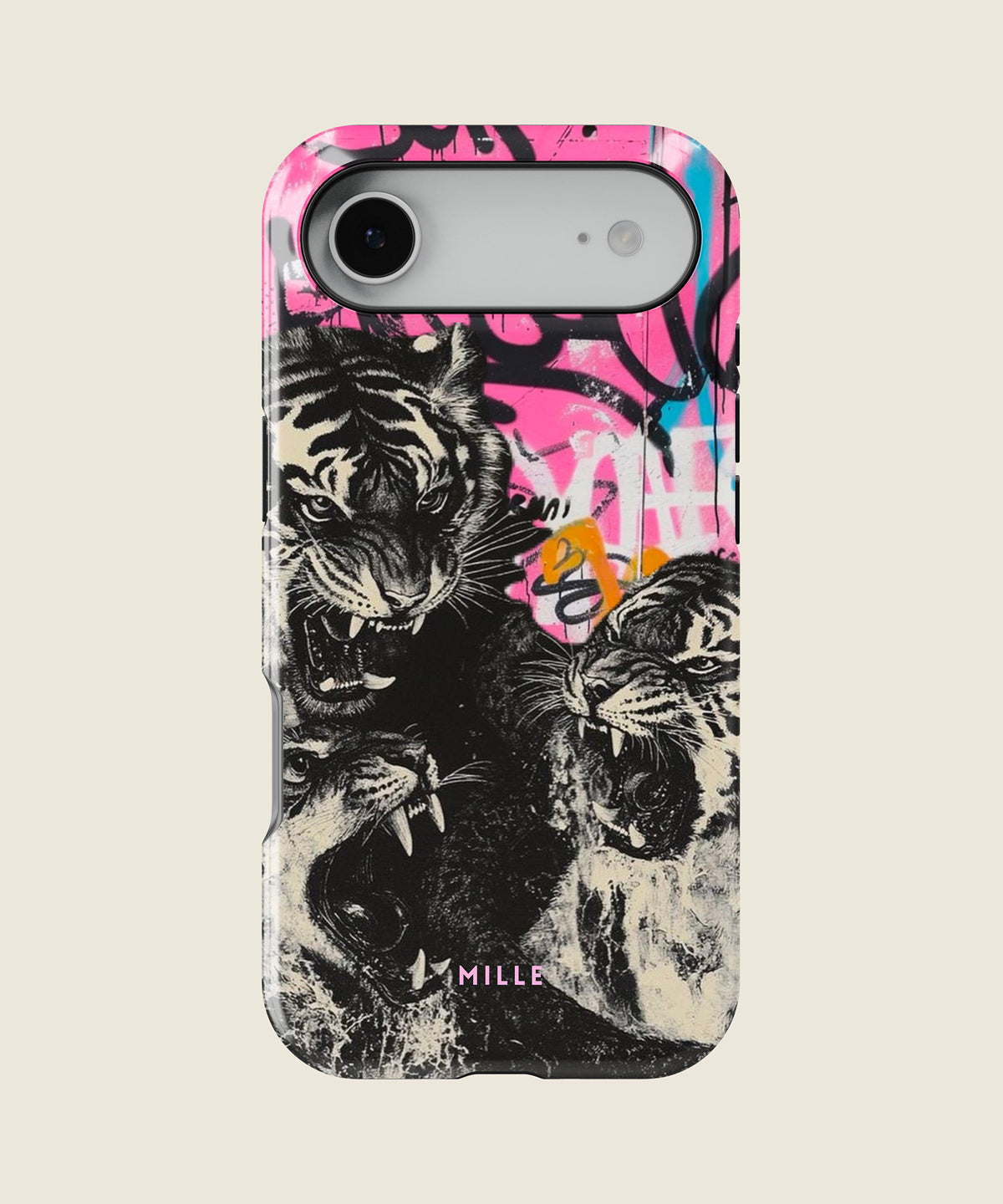 black and white tiger collage iPhone case, iPhone Air