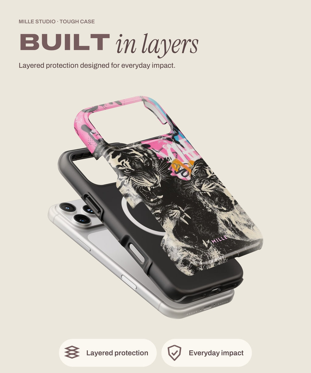 Jungle tough iPhone case, layered protection