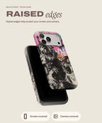 Jungle tough iPhone case, raised edges for screen and camera