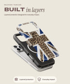 Leopard UK tough iPhone case, layered protection