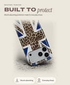 Leopard UK tough iPhone case, shock-absorbing protection