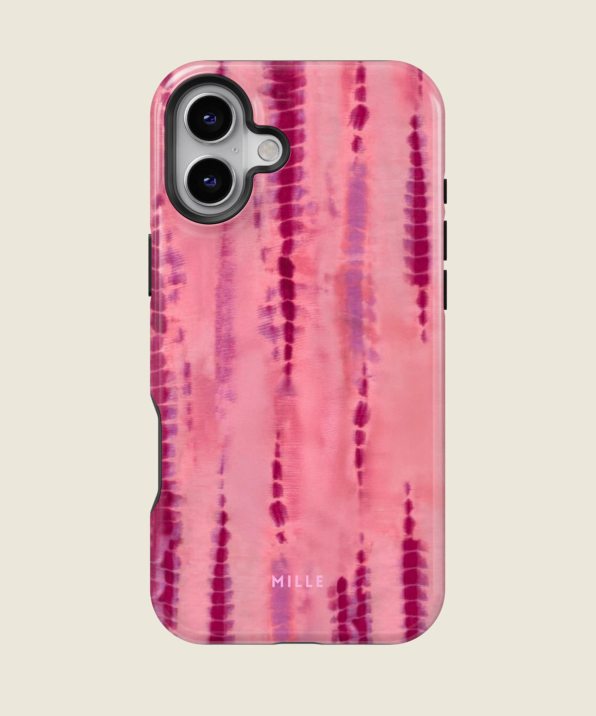 pink tie dye iPhone case, iPhone 16 Plus
