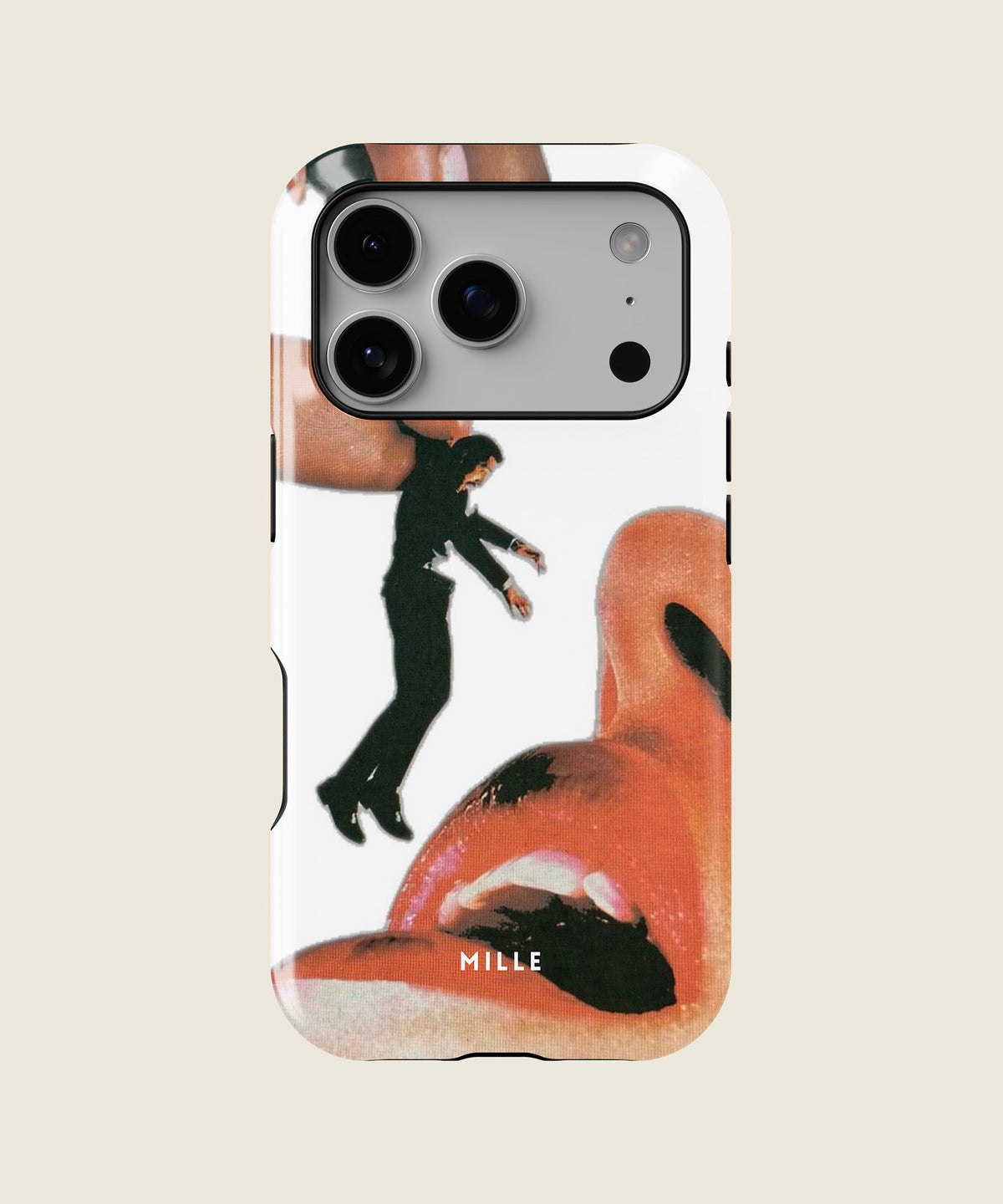 surreal pop art collage iPhone case, iPhone 17 Pro