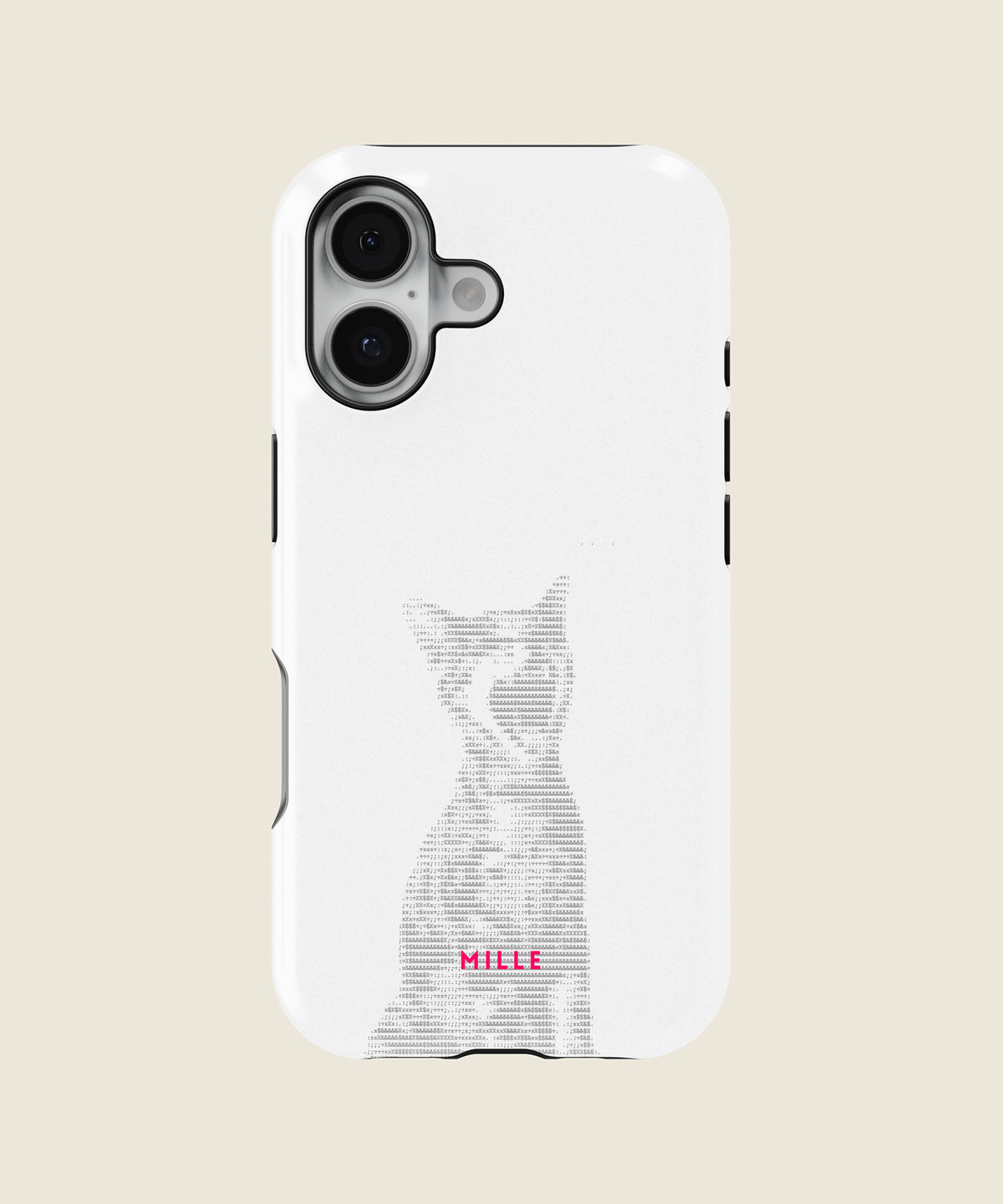 white minimal cat iPhone case, iPhone 17