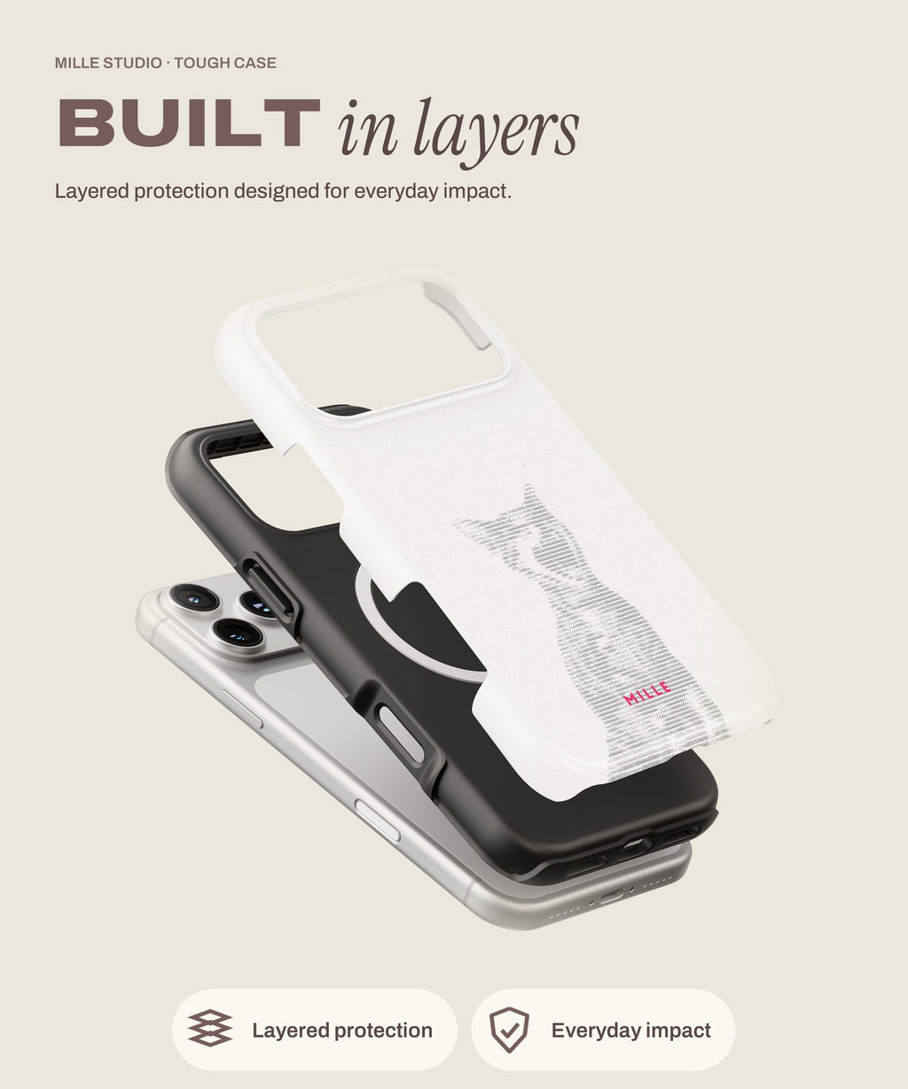 Meow tough iPhone case, layered protection