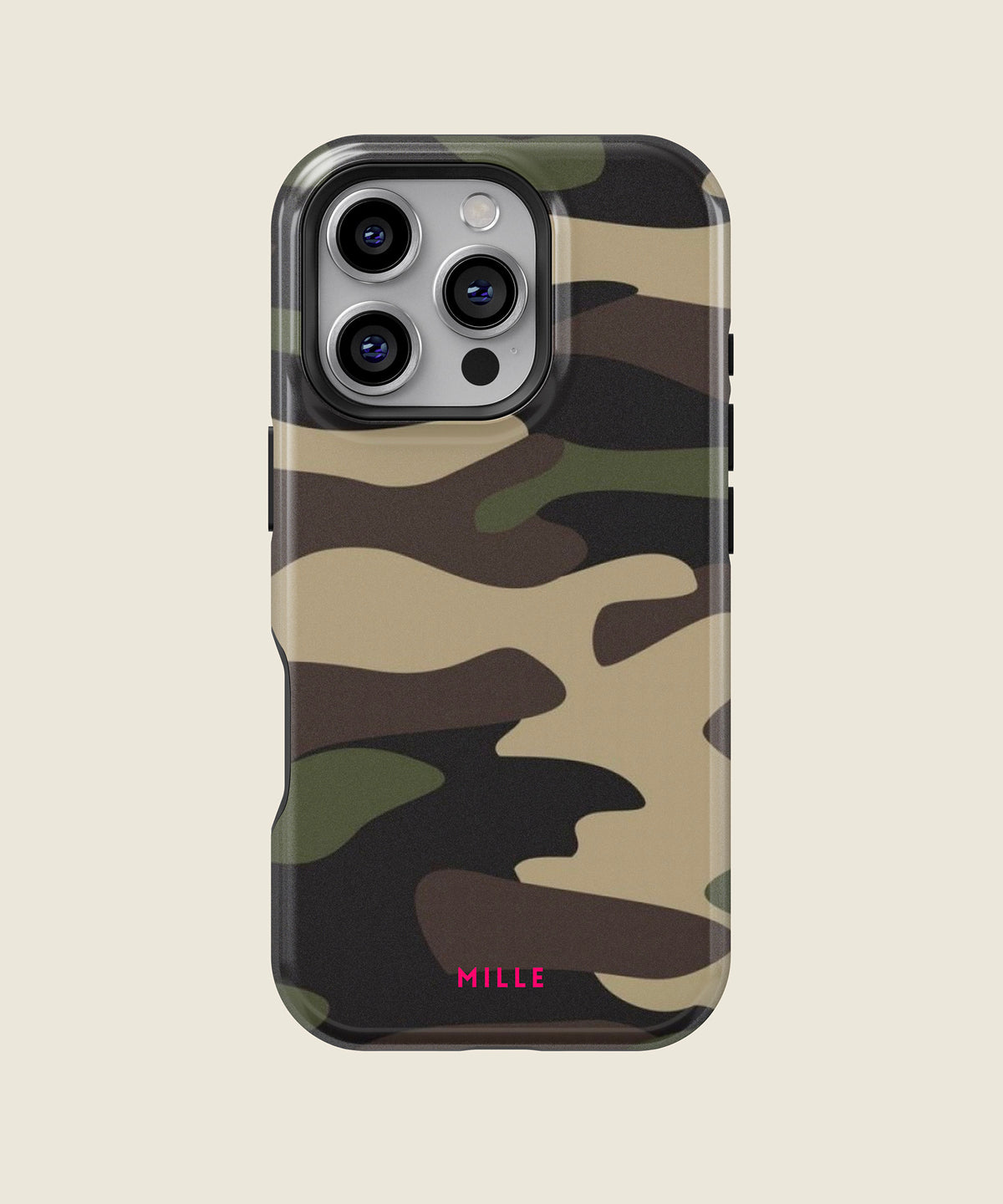 military camo print iPhone case, iPhone 16 Pro