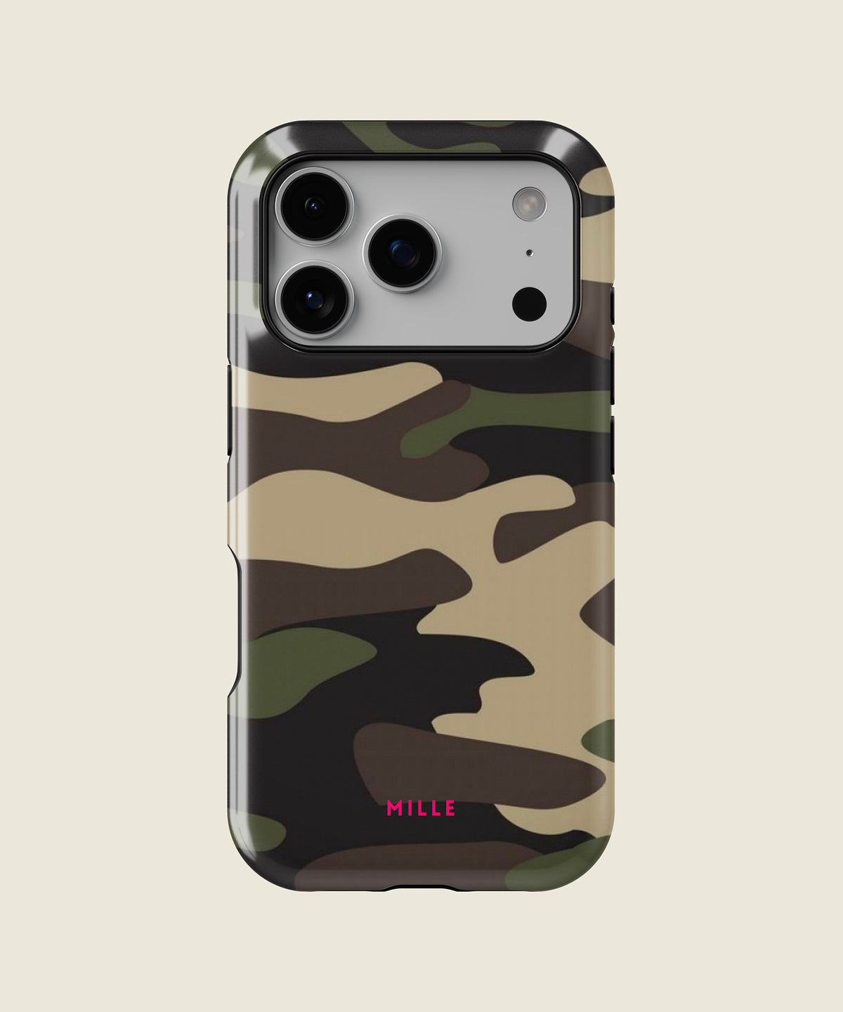 military camo print iPhone case, iPhone 17 Pro