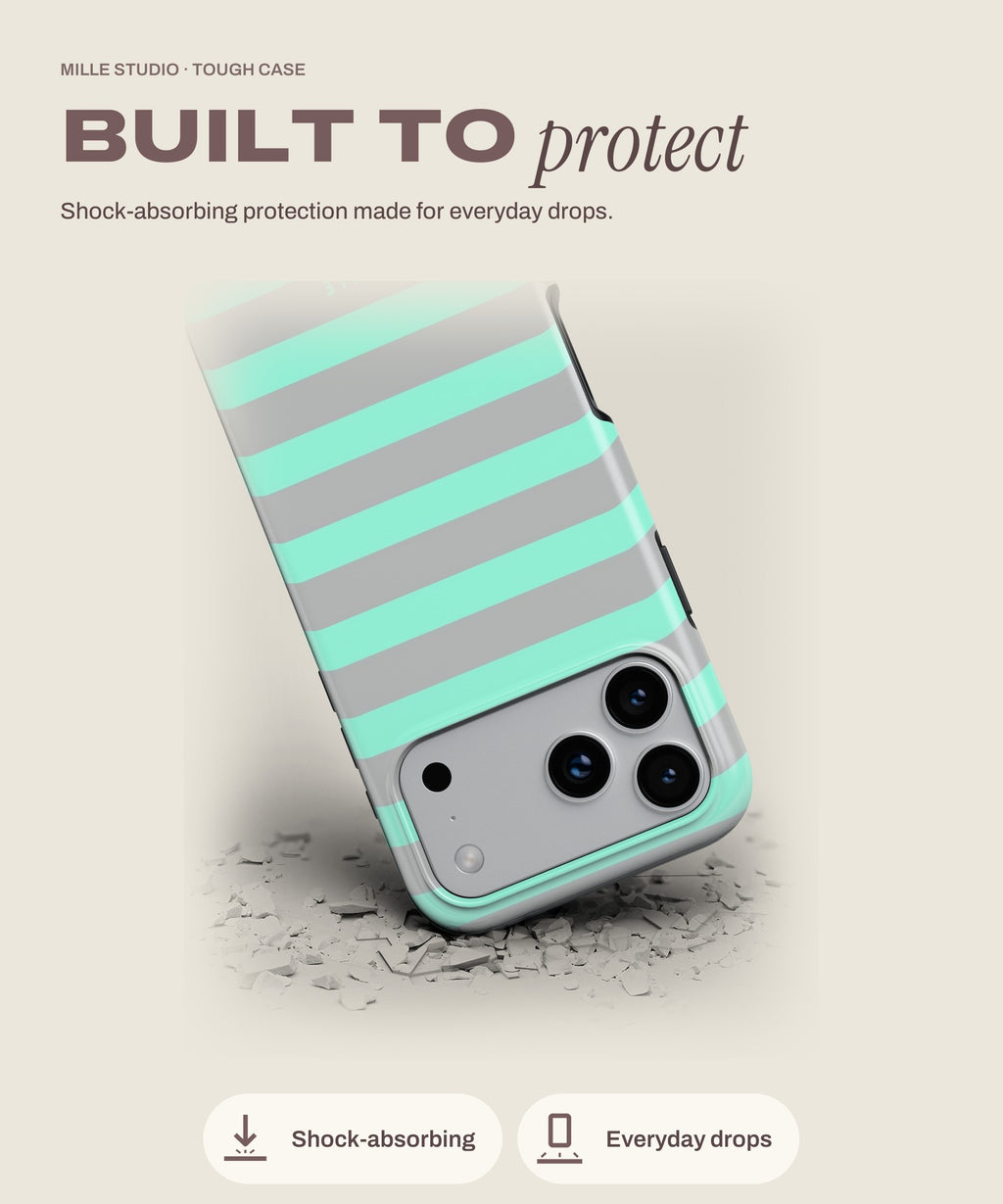 Mint tough iPhone case, shock-absorbing protection