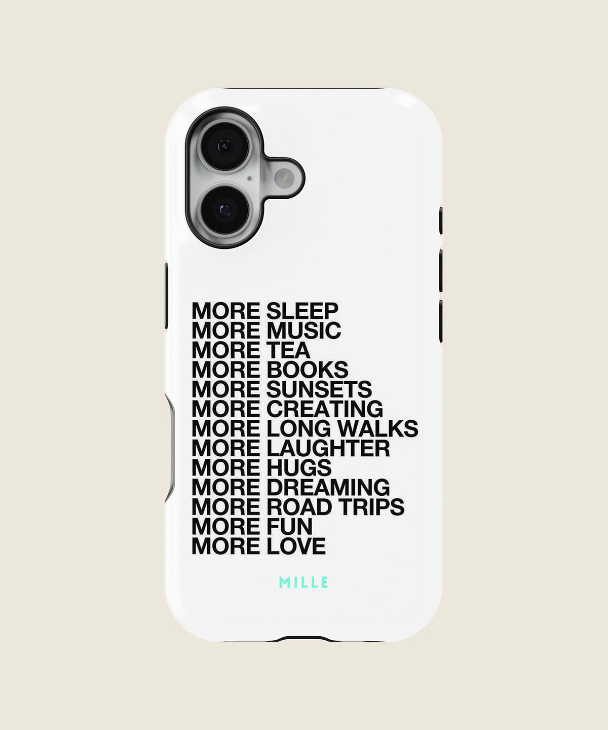 white More list quote iPhone case, iPhone 17
