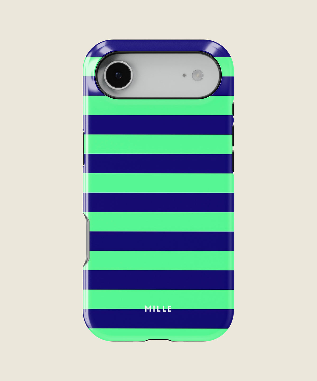 navy and neon green striped iPhone case, iPhone Air
