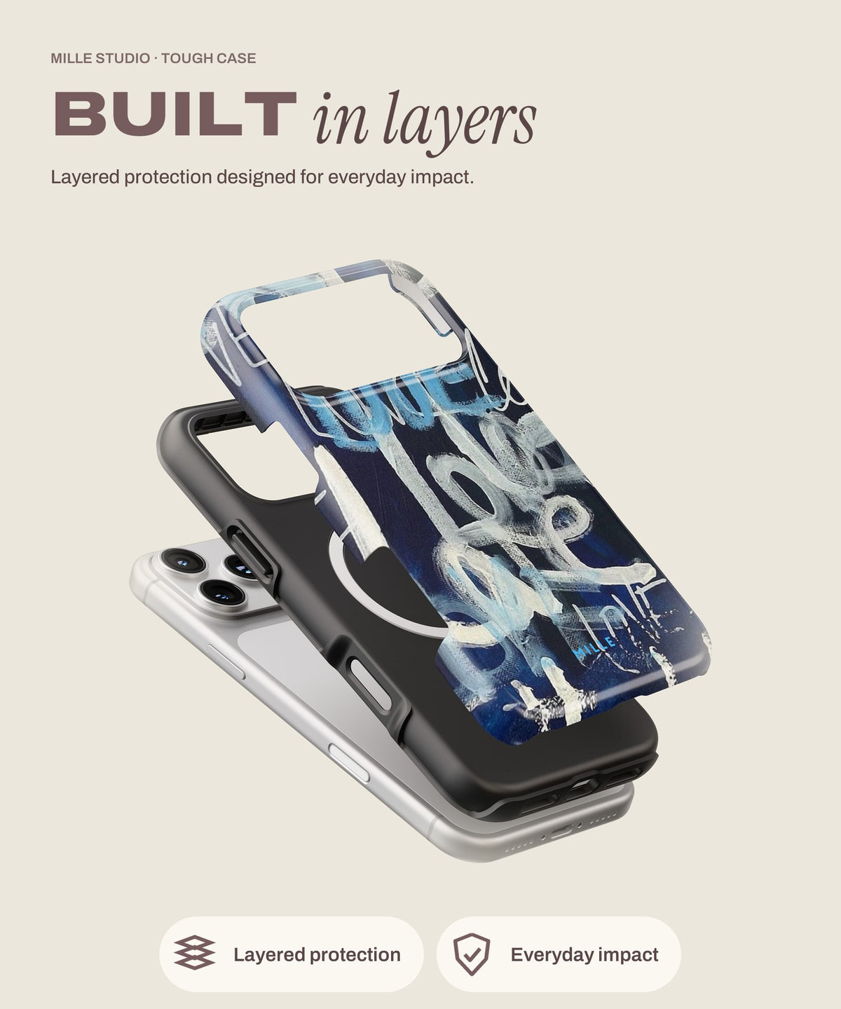 Nice tough iPhone case, layered protection