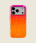 orange and pink leopard print iPhone case, iPhone 17 Pro